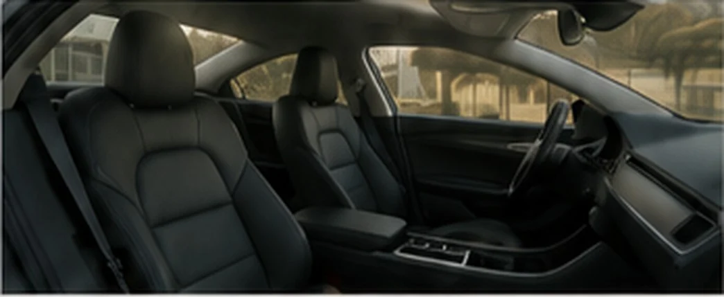 Clean, comfortable car interior